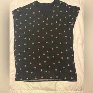 Anthropologie By Together Celestial Embroidered Tunic Dress Pockets Sz S Black